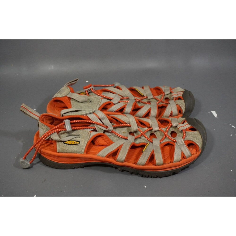 KEEN Whisper Sandals Womens 8.5 Orange Gray Waterproof Hiking Water Shoes